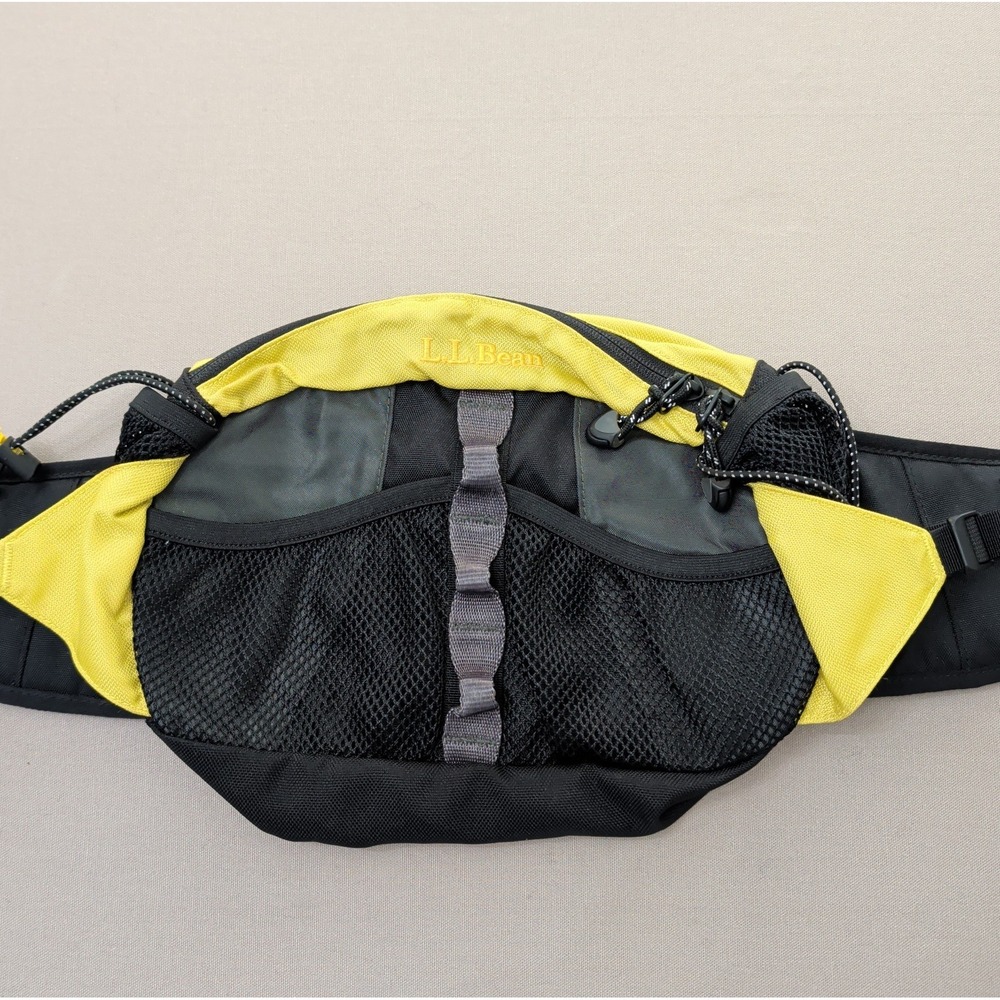 L.L. Bean Lumbar Hip Fanny Pack Yellow Hiking Utility Rugged